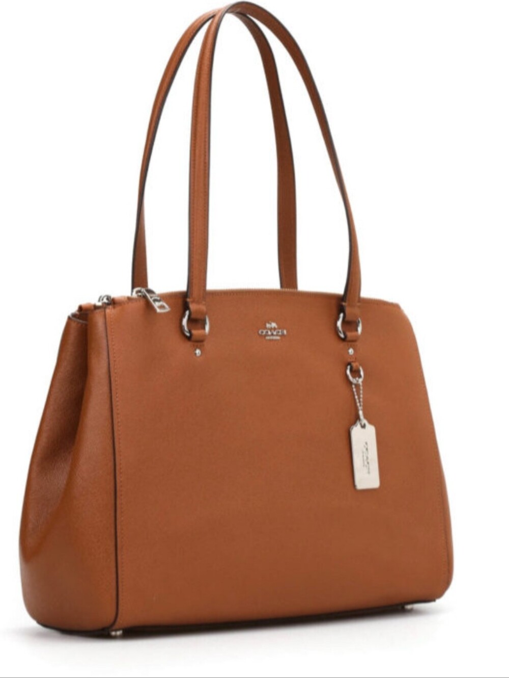 Coach Stanton 26 - Carryall Saddle Brown Crossgrain Leather Satchel Bag - Picture 16 of 16